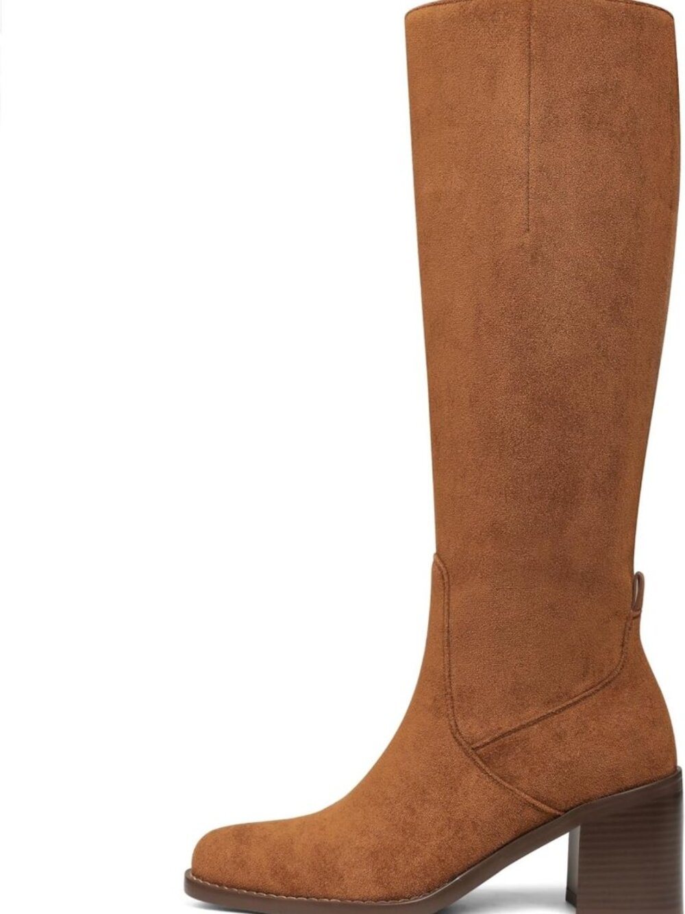 Stylish Knee High Boots for Women - Chunky Heels & Round Toe, Perfect for Fall